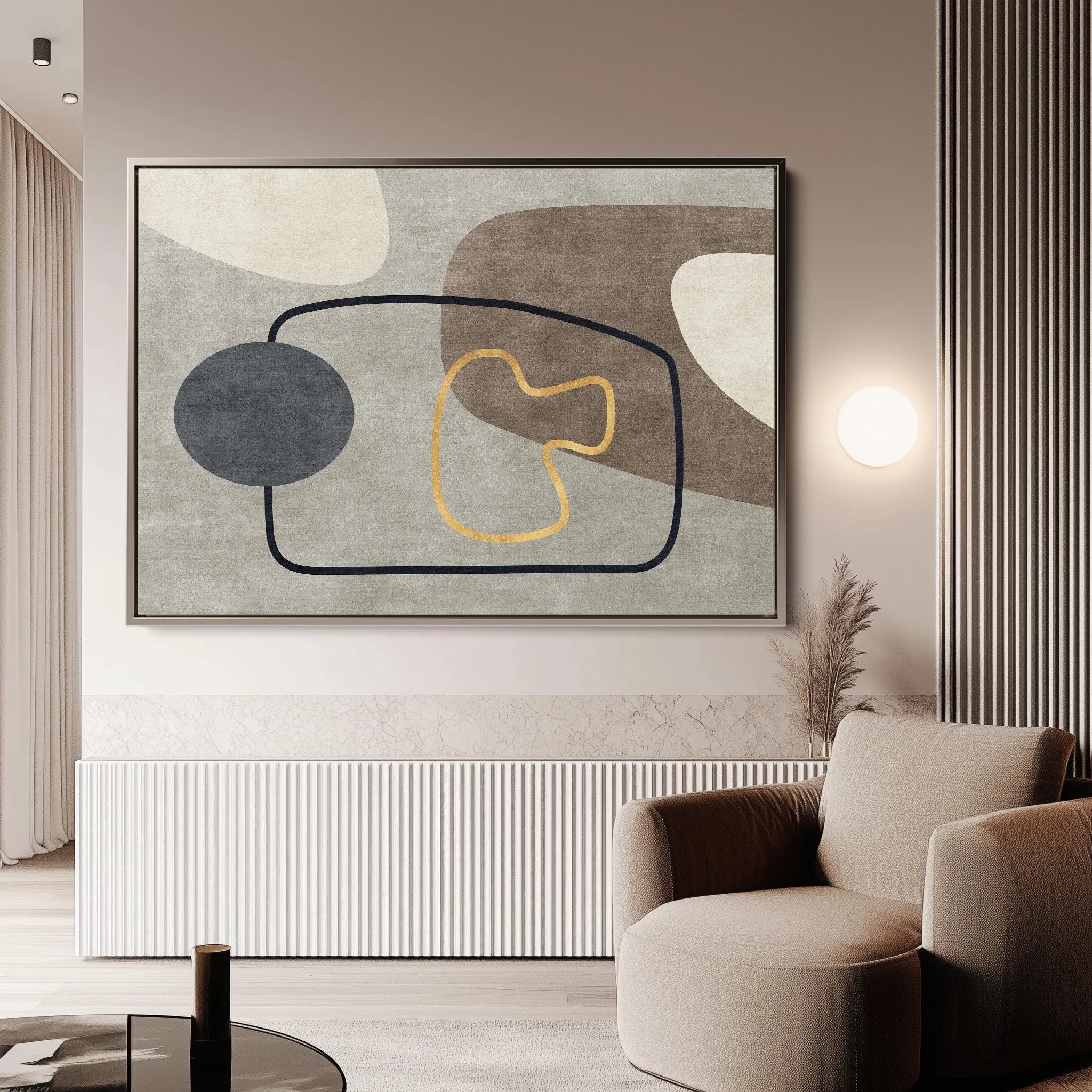 Boho 022 Canvas Art 18" x 24" / 45 x 60 cm / Black