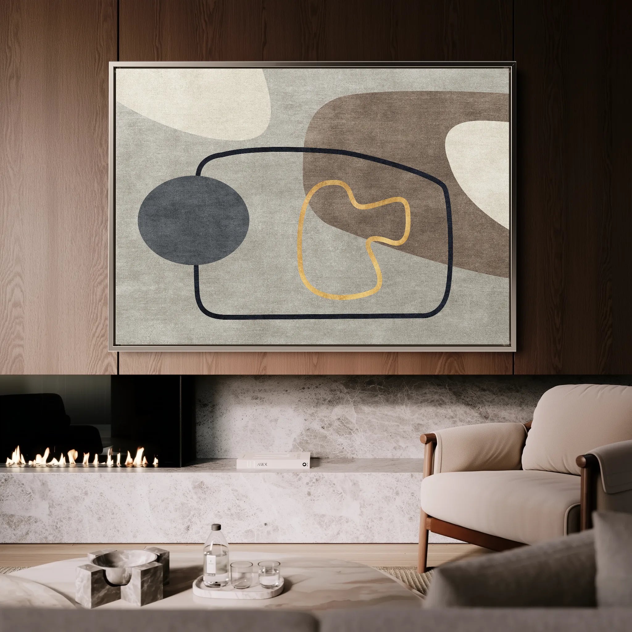 Boho 022 Canvas Art 18" x 24" / 45 x 60 cm / Black