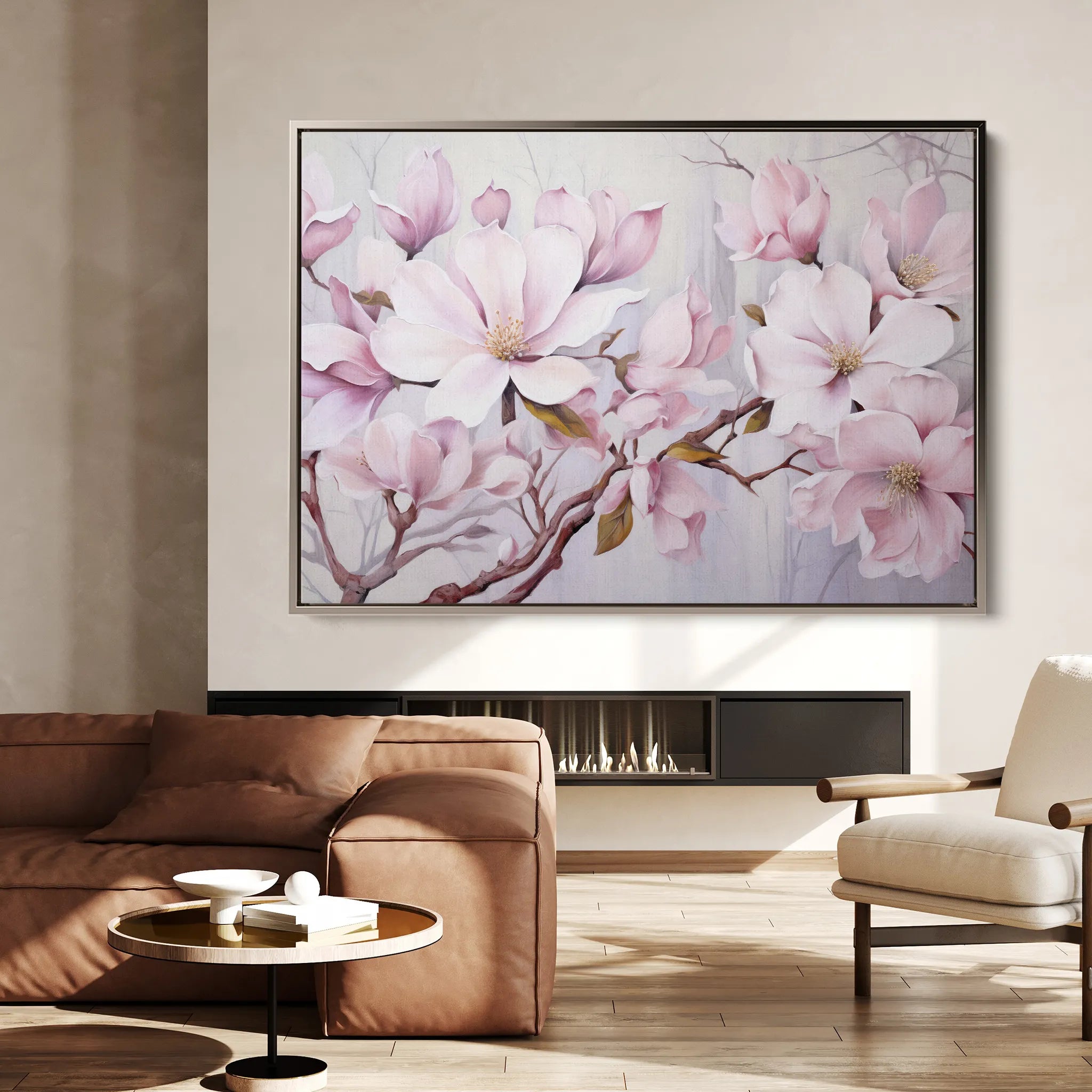 Floral 022 Canvas Art 18" x 24" / 45 x 60 cm / Black