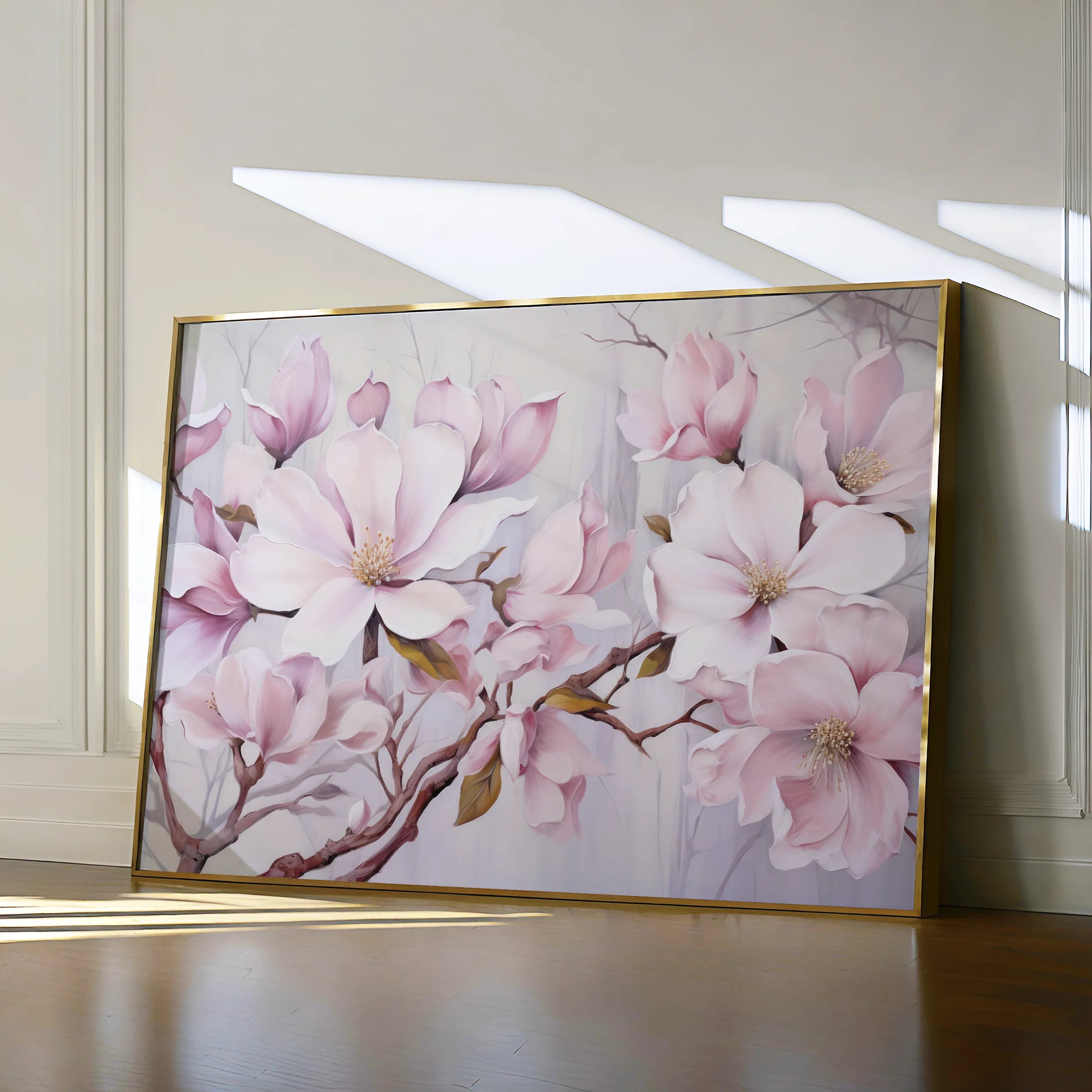 Floral 022 Canvas Art 18" x 24" / 45 x 60 cm / Black