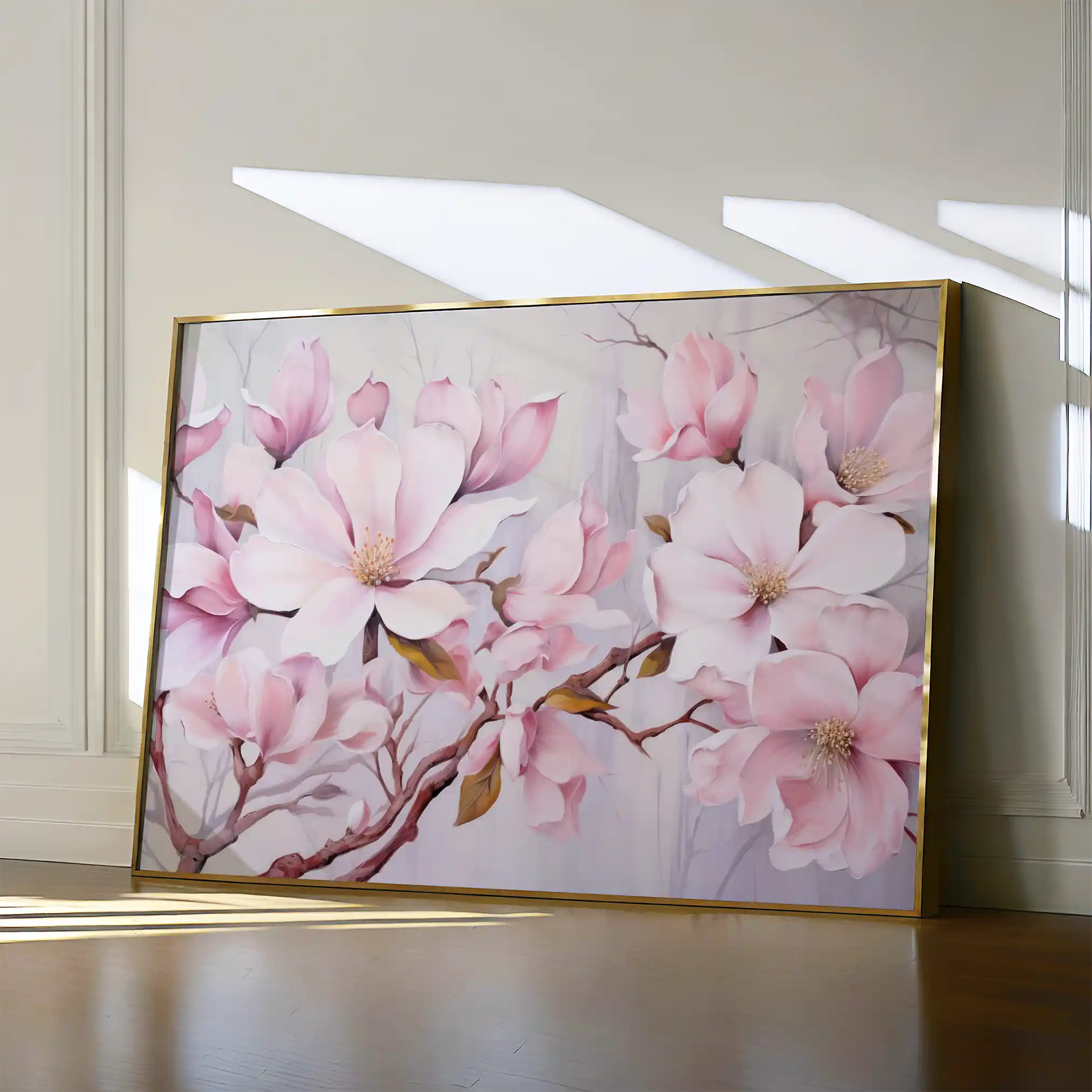 Floral 022 Canvas Art 60 x 40 cm / Black