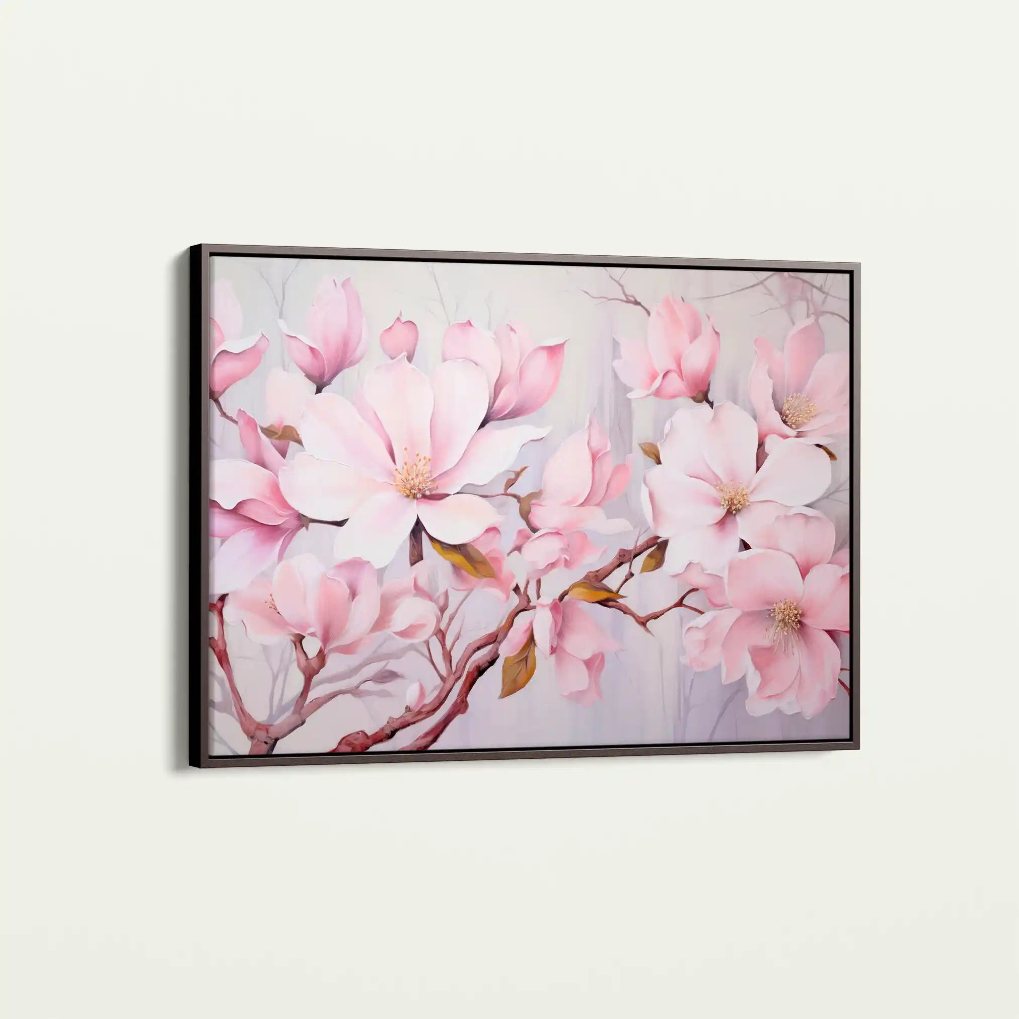 Floral 022 Canvas Art 60 x 40 cm / Black