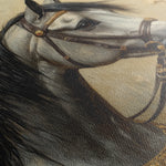Horses 022 Canvas Art 18" x 24" / 45 x 60 cm / Black