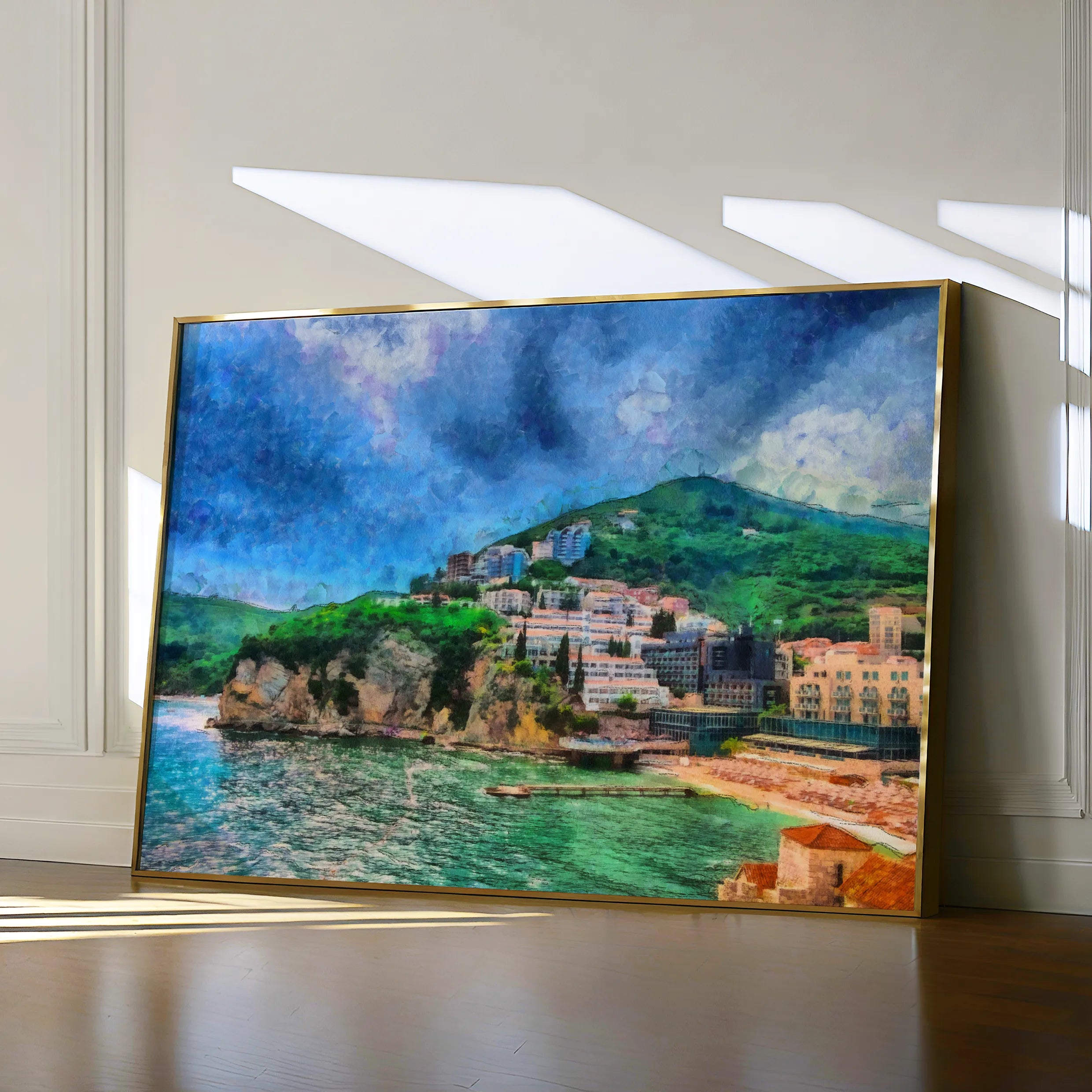 Landscape 022 Canvas Art 18" x 24" / 45 x 60 cm / Black