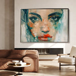 Portrait 022 Canvas Art 18" x 24" / 45 x 60 cm / Black