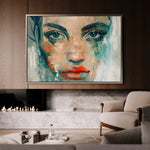 Portrait 022 Canvas Art 18" x 24" / 45 x 60 cm / Black