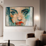 Portrait 022 Canvas Art 18" x 24" / 45 x 60 cm / Black