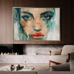 Portrait 022 Canvas Art 60 x 40 cm / Black