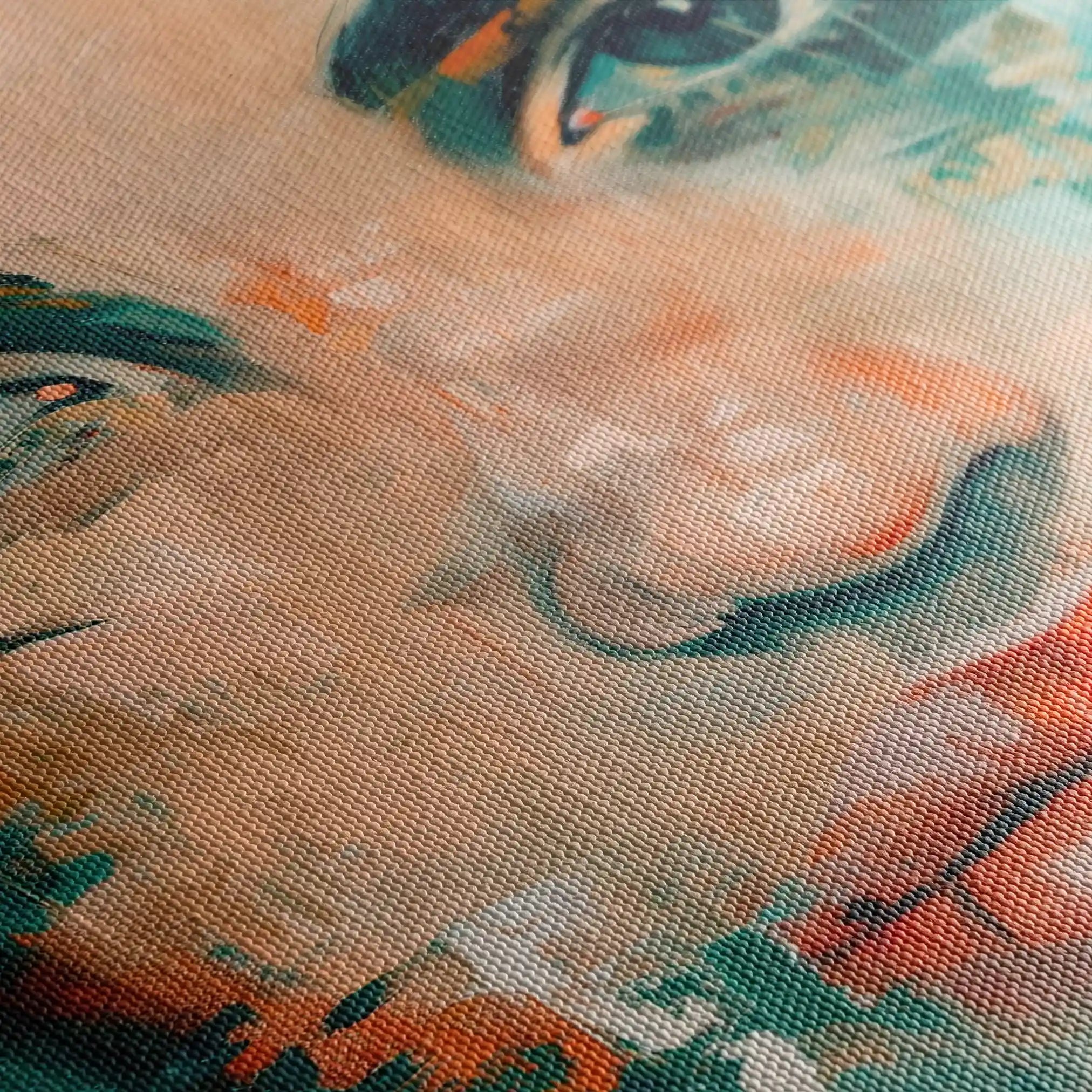 Portrait 022 Canvas Art 60 x 40 cm / Black