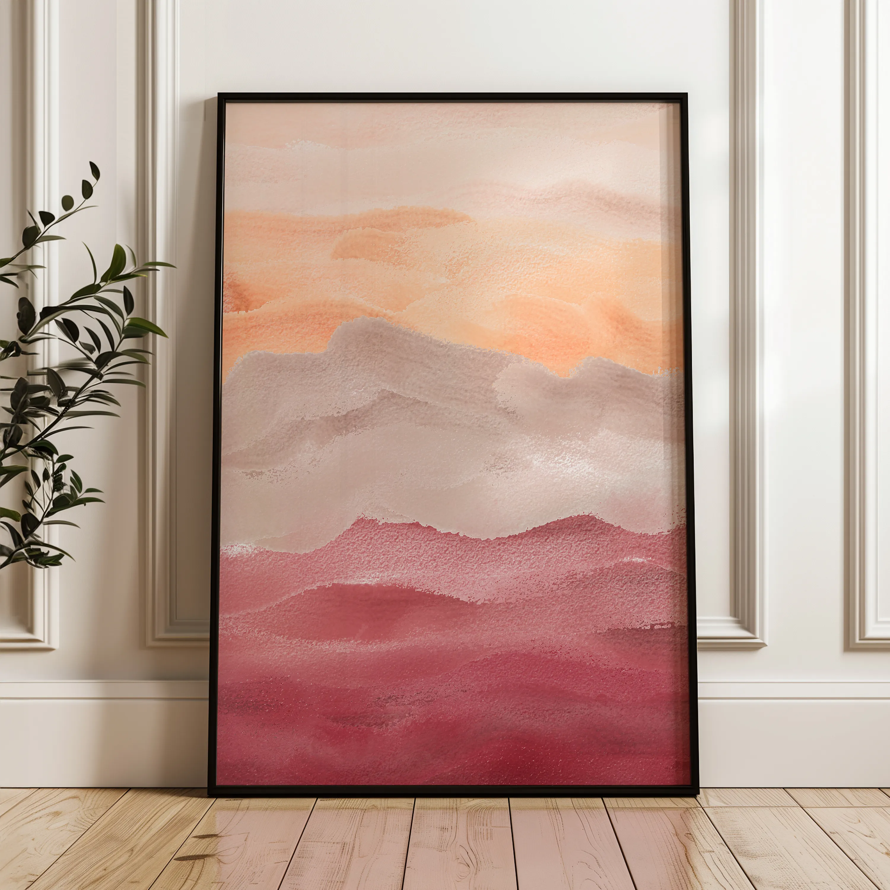 Abstract 023 Canvas Art 18" x 24" / 45 x 60 cm / Black