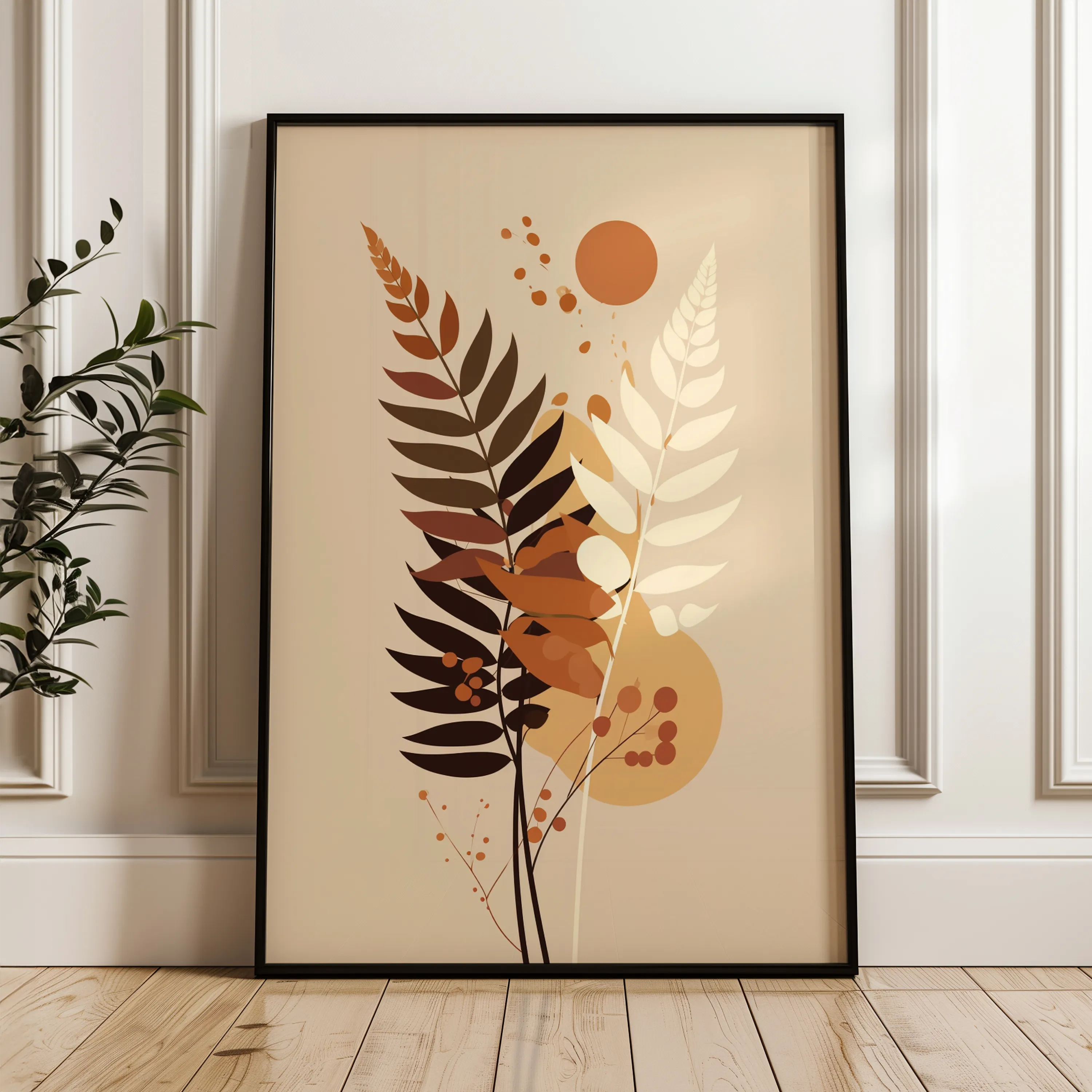 Boho 023 Canvas Art 18" x 24" / 45 x 60 cm / Black