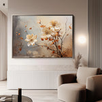 Floral 023 Canvas Art 18" x 24" / 45 x 60 cm / Black