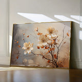 Floral 023 Canvas Art 18" x 24" / 45 x 60 cm / Black