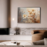 Floral 023 Canvas Art 18" x 24" / 45 x 60 cm / Black