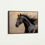 Horses 023 Canvas Art 60 x 40 cm / Black