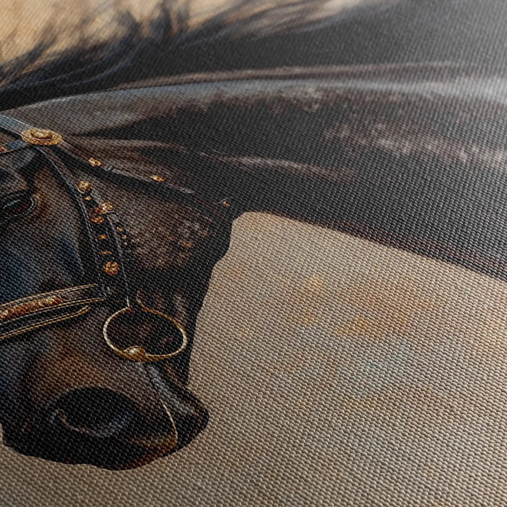 Horses 023 Canvas Art 60 x 40 cm / Black