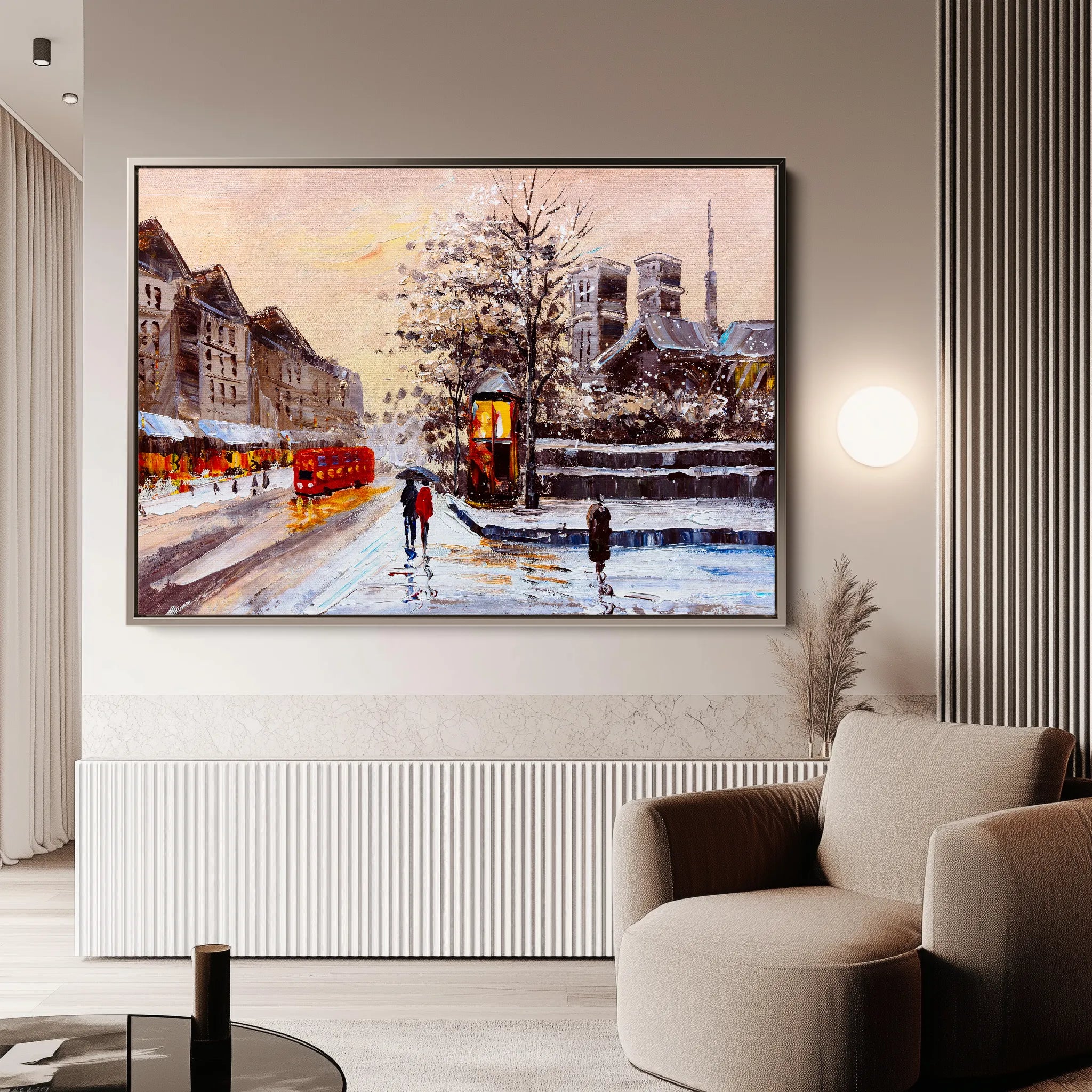 Landscape 023 Canvas Art 18" x 24" / 45 x 60 cm / Black