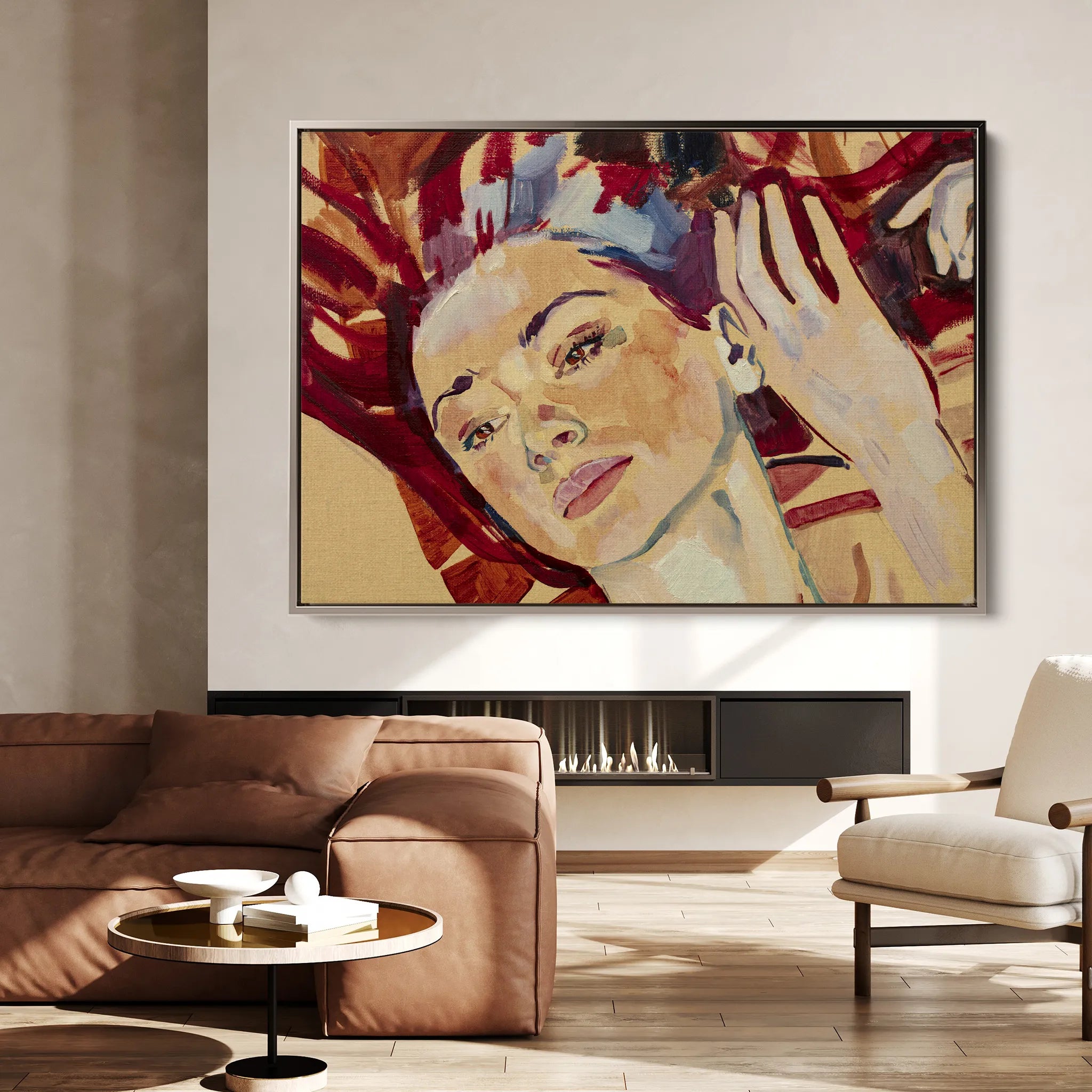 Portrait 023 Canvas Art 18" x 24" / 45 x 60 cm / Black