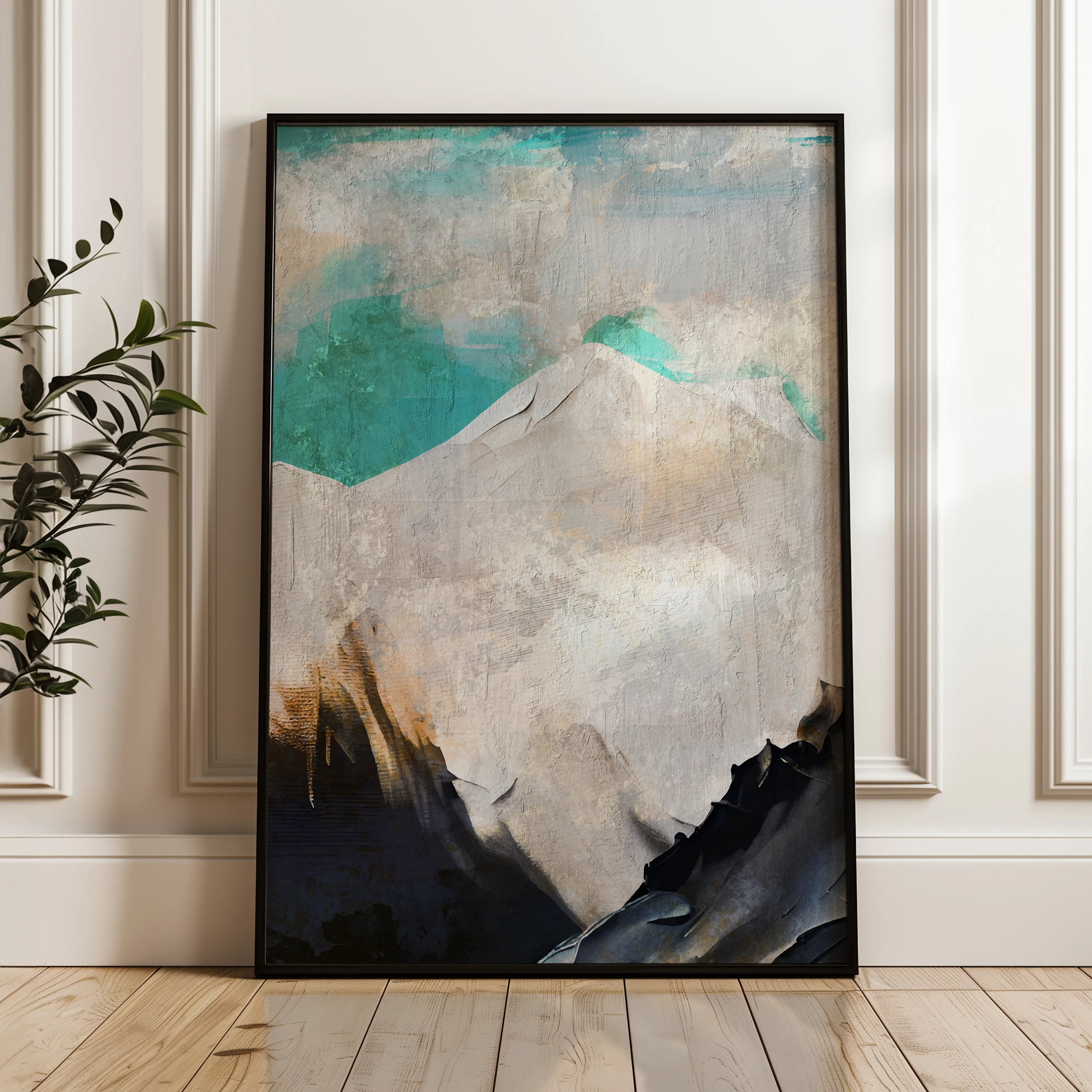 Abstract 024 Canvas Art 18" x 24" / 45 x 60 cm / Black