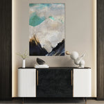 Abstract 024 Canvas Art 18" x 24" / 45 x 60 cm / Black