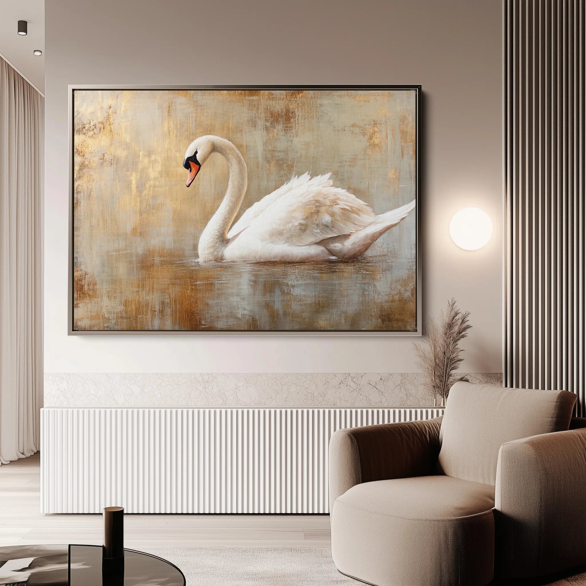 Animals 024 Canvas Art 18" x 24" / 45 x 60 cm / Black
