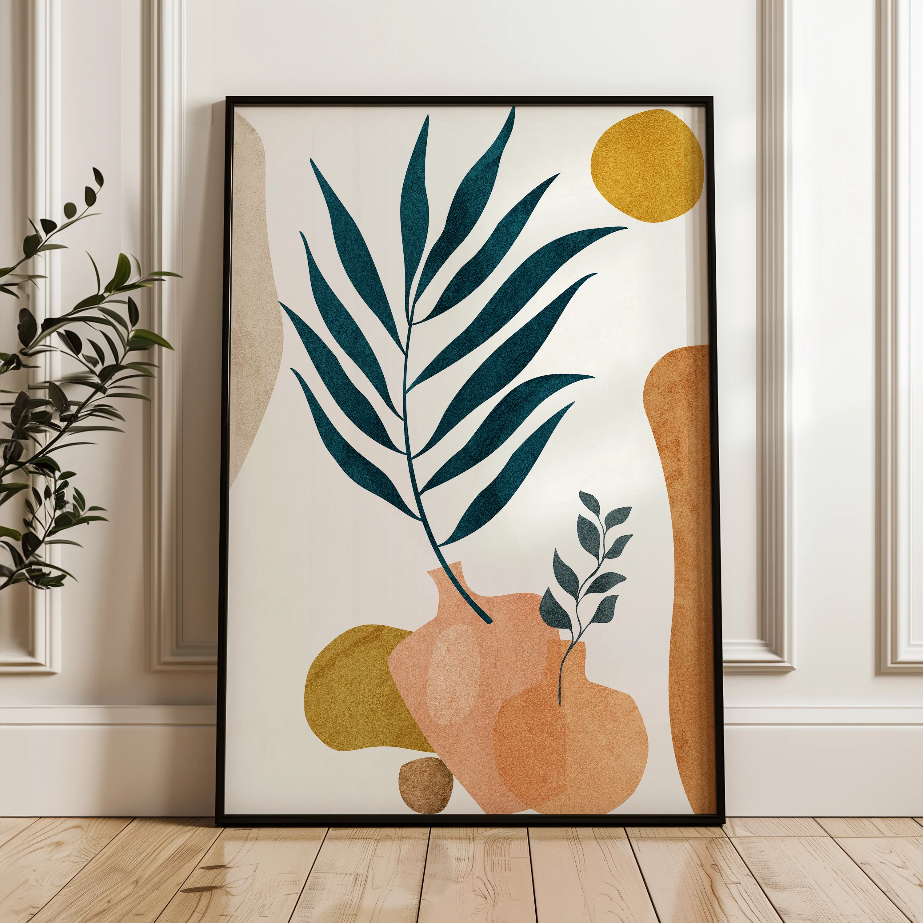 Boho 024 Canvas Art 18" x 24" / 45 x 60 cm / Black