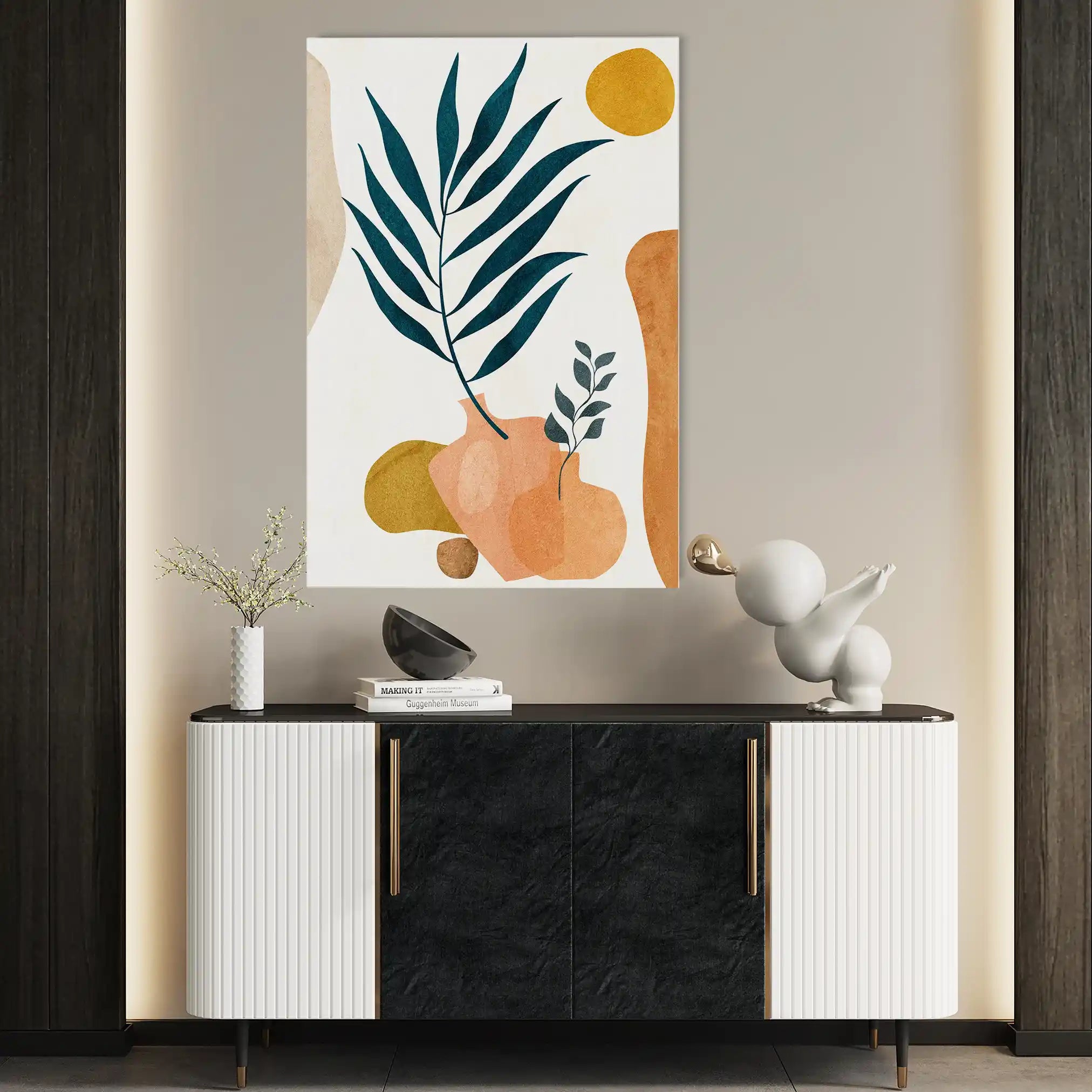 Boho 024 Canvas Art 60 x 40 cm / Black