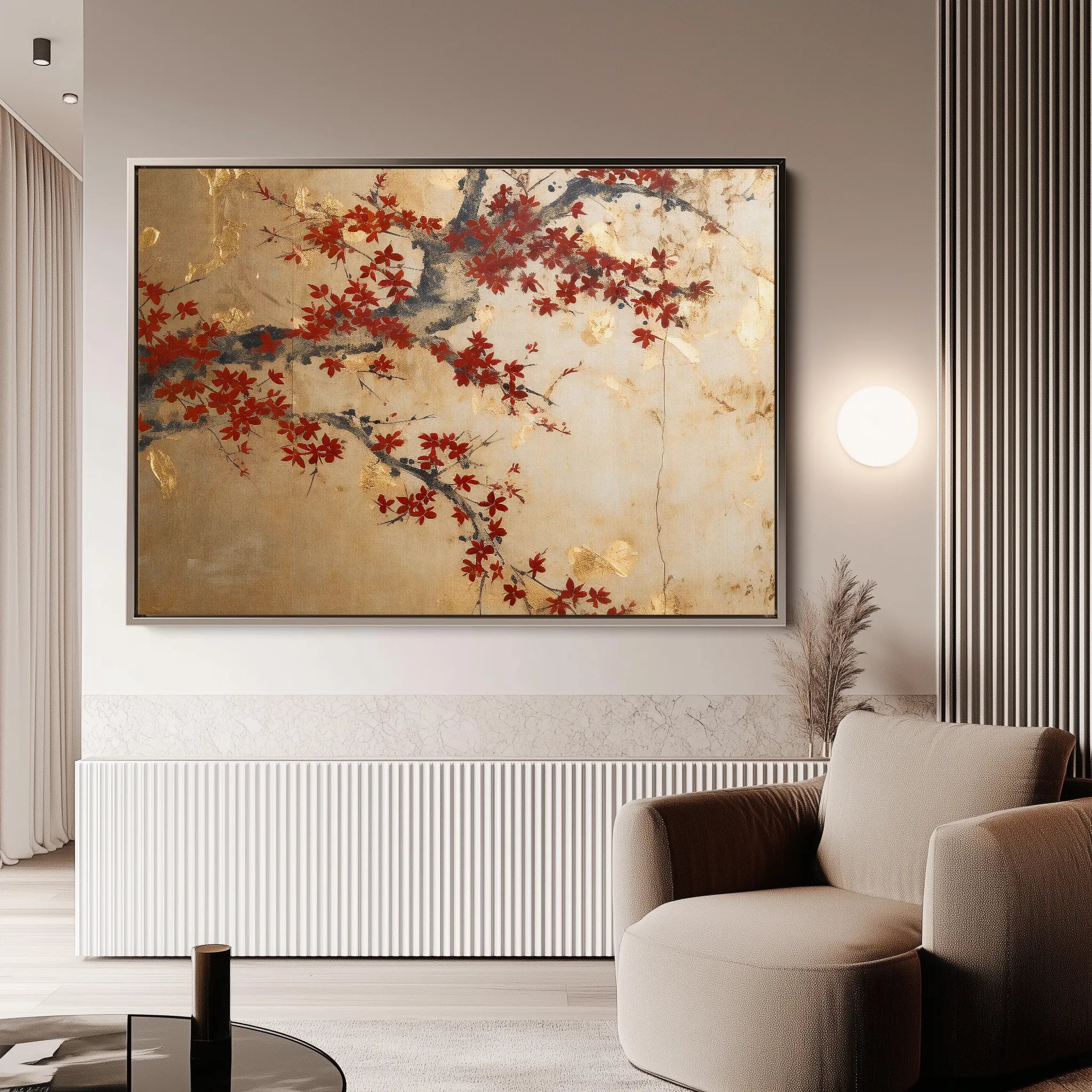 Floral 024 Canvas Art 18" x 24" / 45 x 60 cm / Black