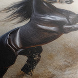 Horses 024 Canvas Art 18" x 24" / 45 x 60 cm / Black