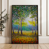 Landscape 024 Canvas Art 18" x 24" / 45 x 60 cm / Black