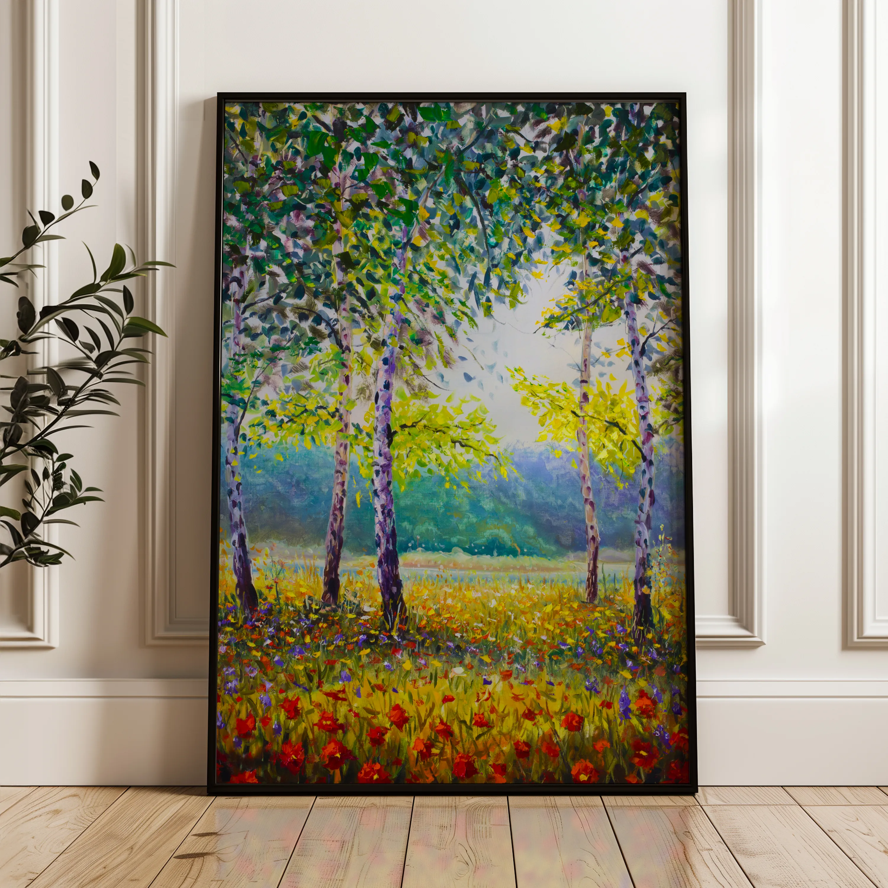 Landscape 024 Canvas Art 18" x 24" / 45 x 60 cm / Black
