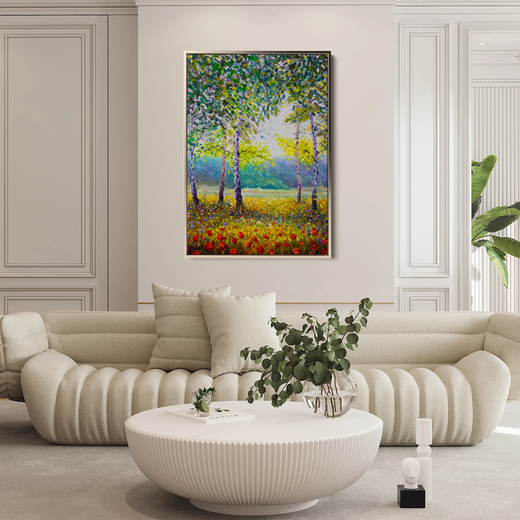 Landscape 024 Canvas Art 18" x 24" / 45 x 60 cm / Black