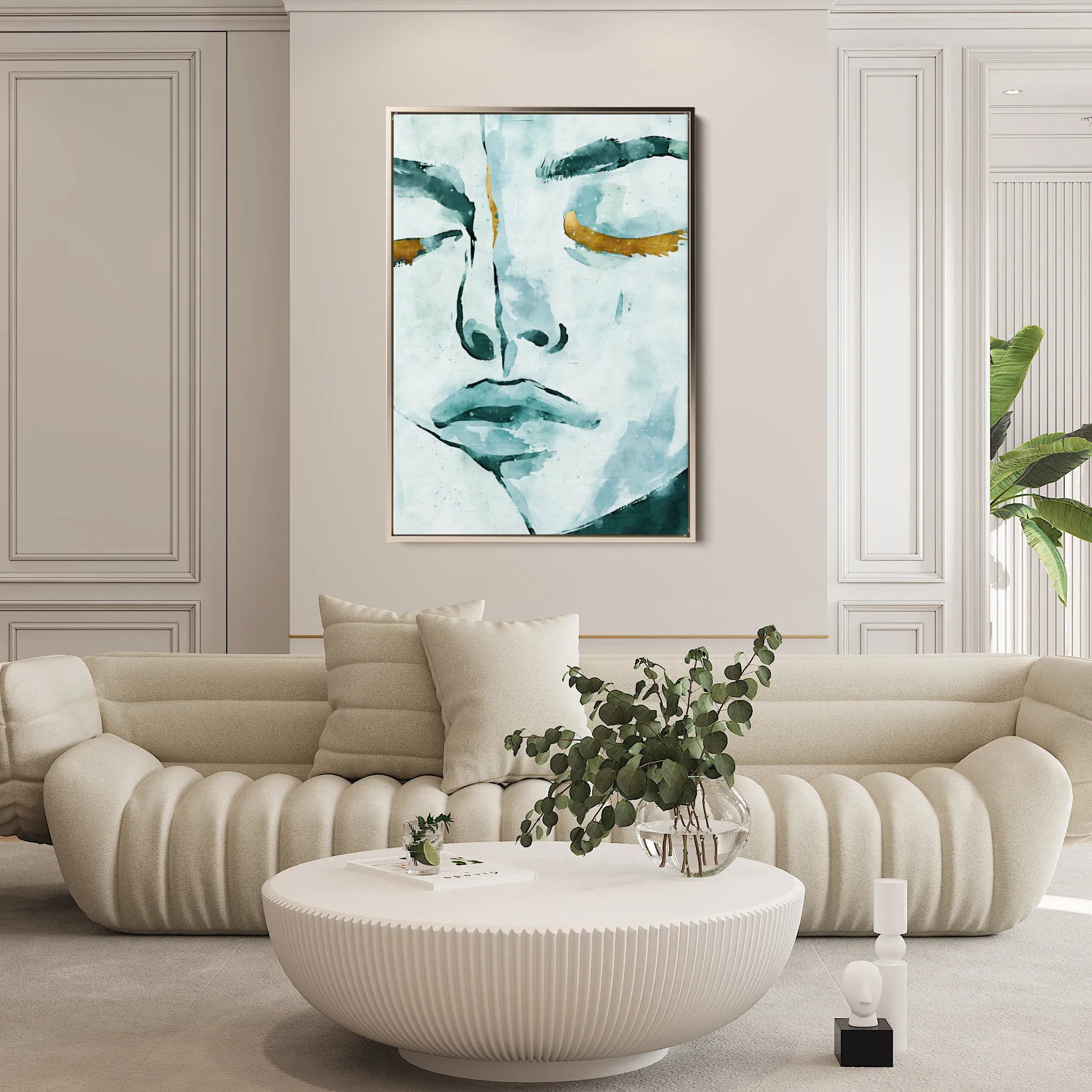 Portrait 024 Canvas Art 18" x 24" / 45 x 60 cm / Black