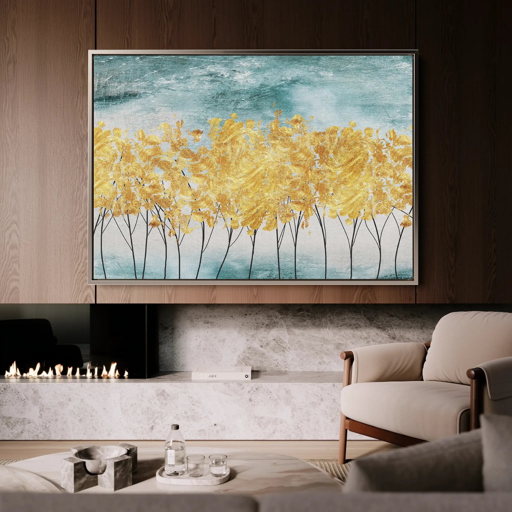 Abstract 025 Canvas Art 18" x 24" / 45 x 60 cm / Black