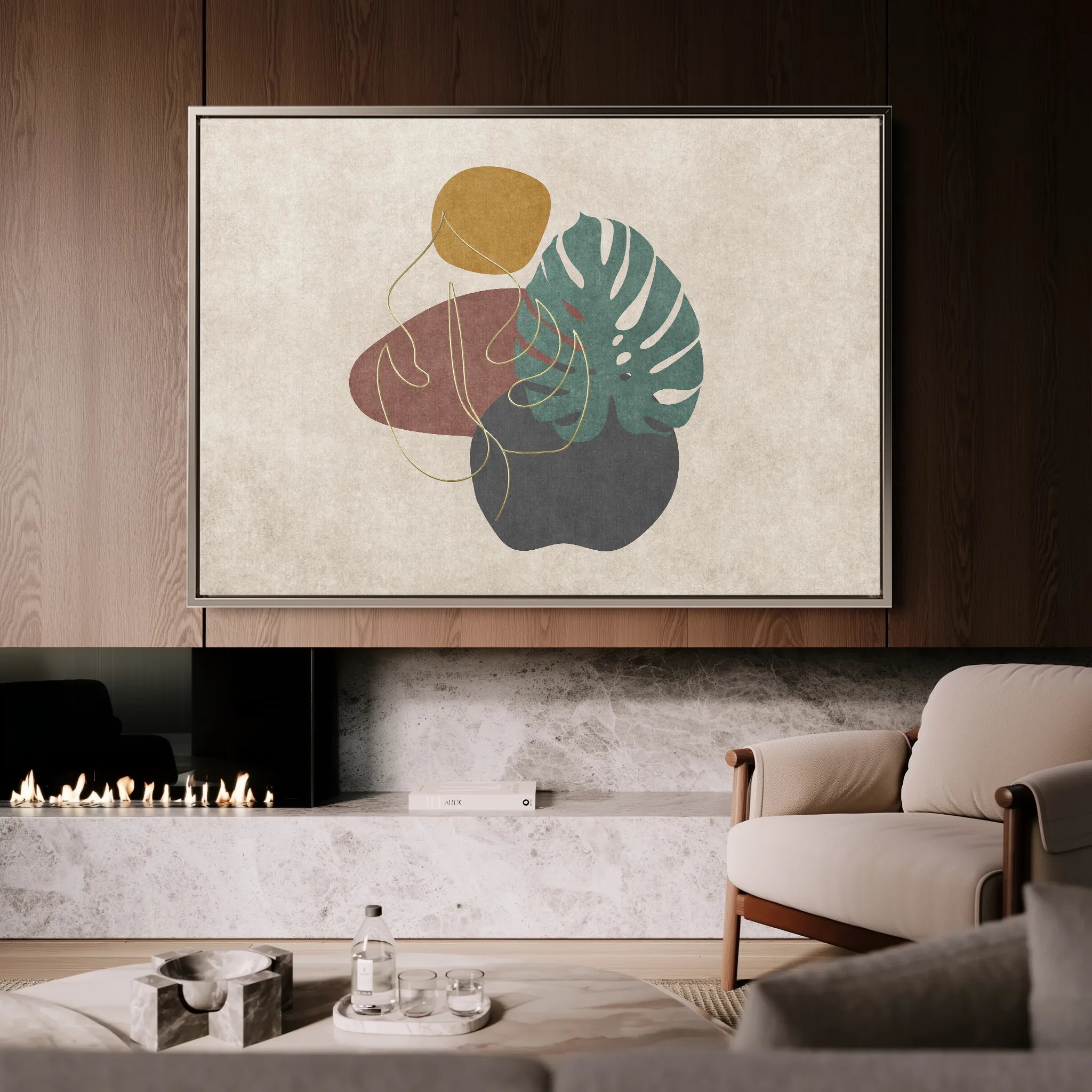 Boho 025 Canvas Art 18" x 24" / 45 x 60 cm / Black