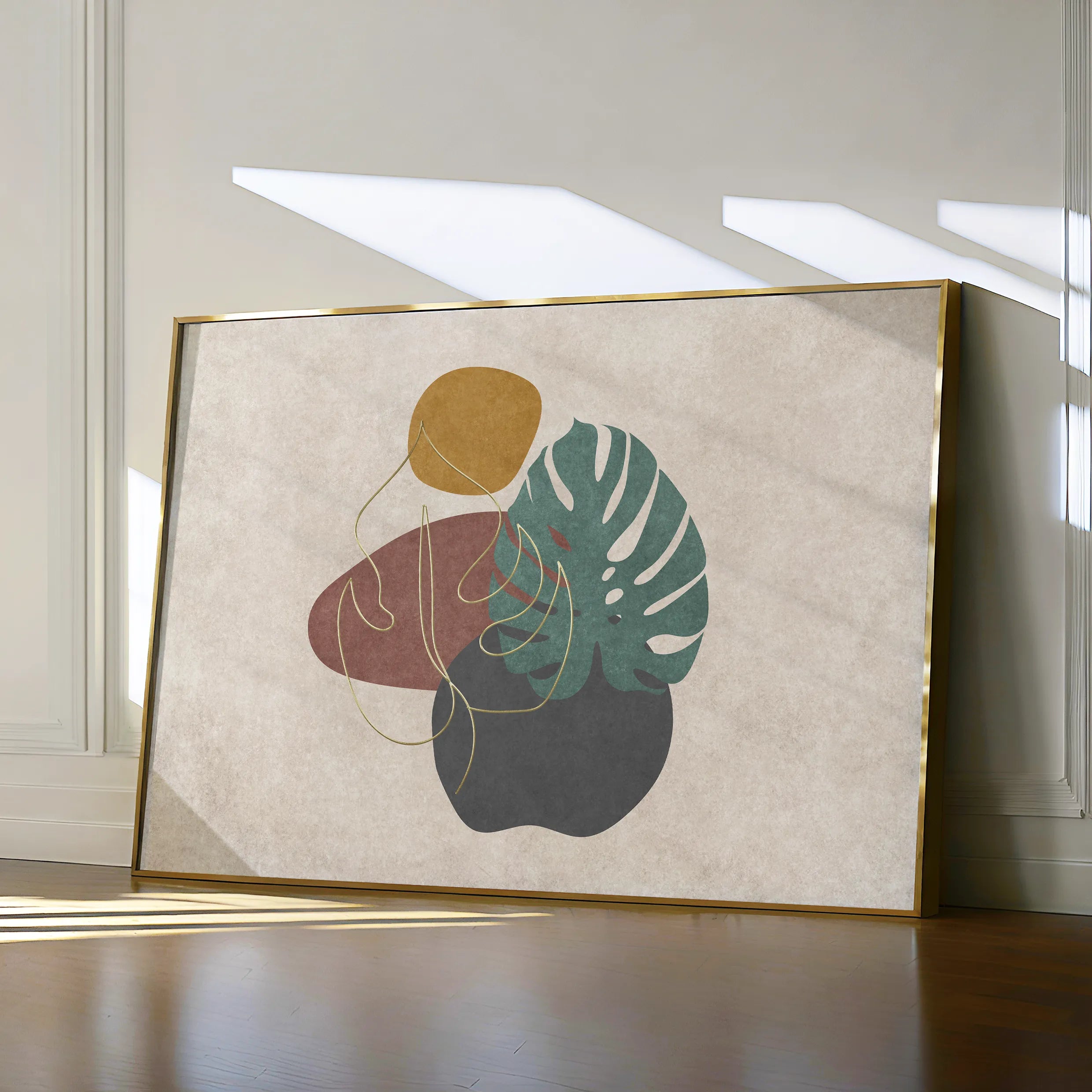 Boho 025 Canvas Art 18" x 24" / 45 x 60 cm / Black