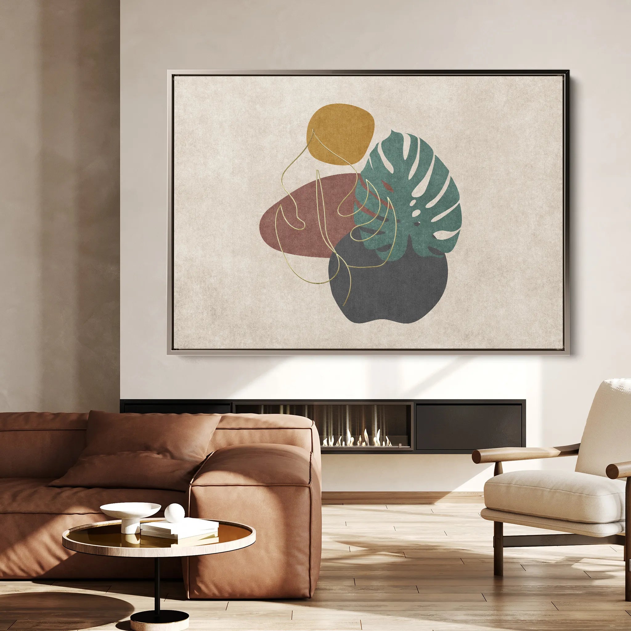 Boho 025 Canvas Art 18" x 24" / 45 x 60 cm / Black