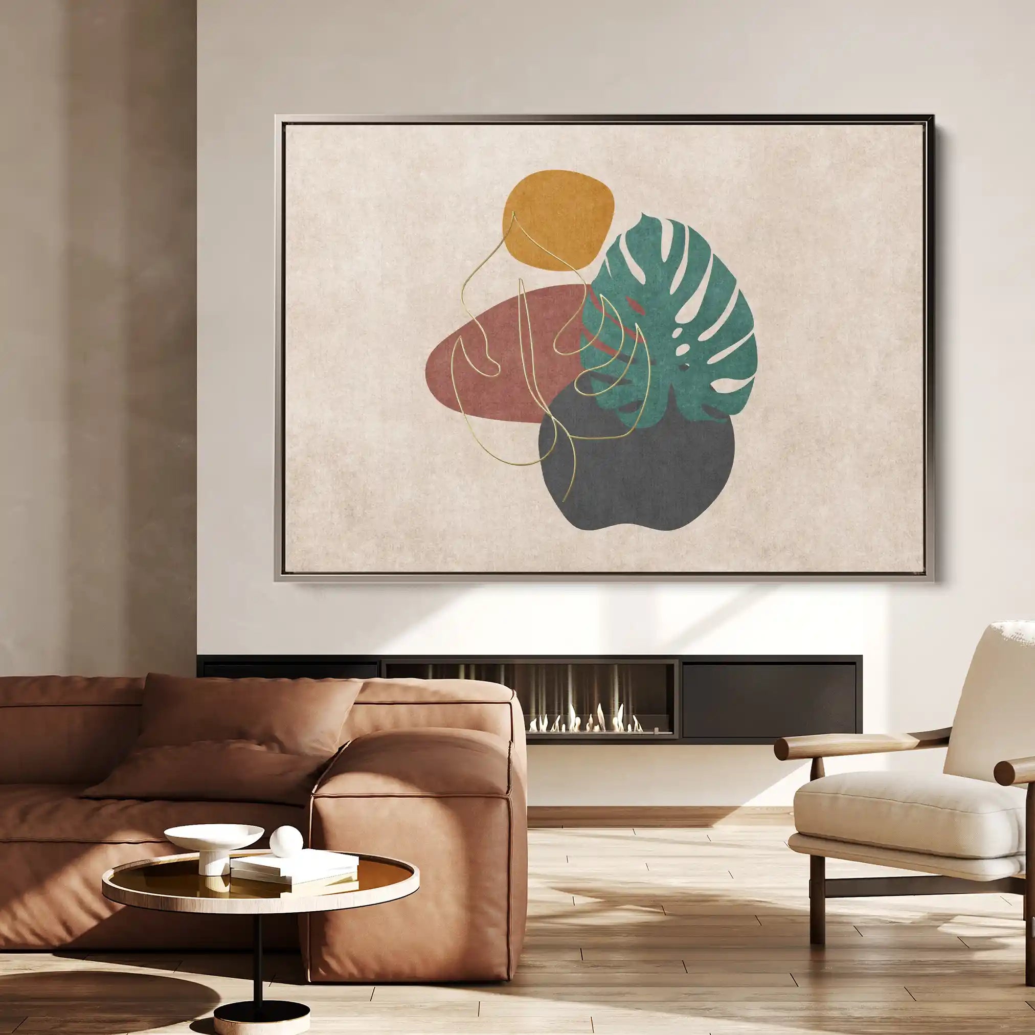 Boho 025 Canvas Art 60 x 40 cm / Black