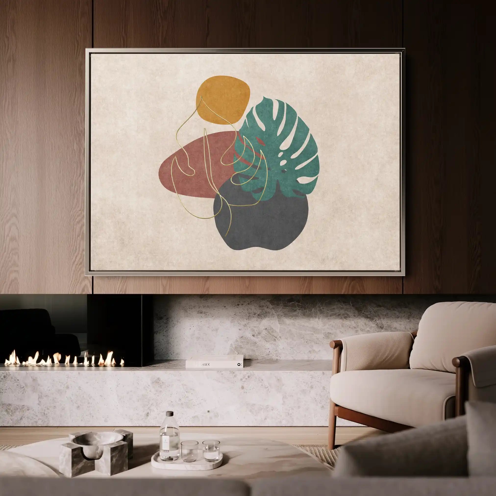 Boho 025 Canvas Art 60 x 40 cm / Black