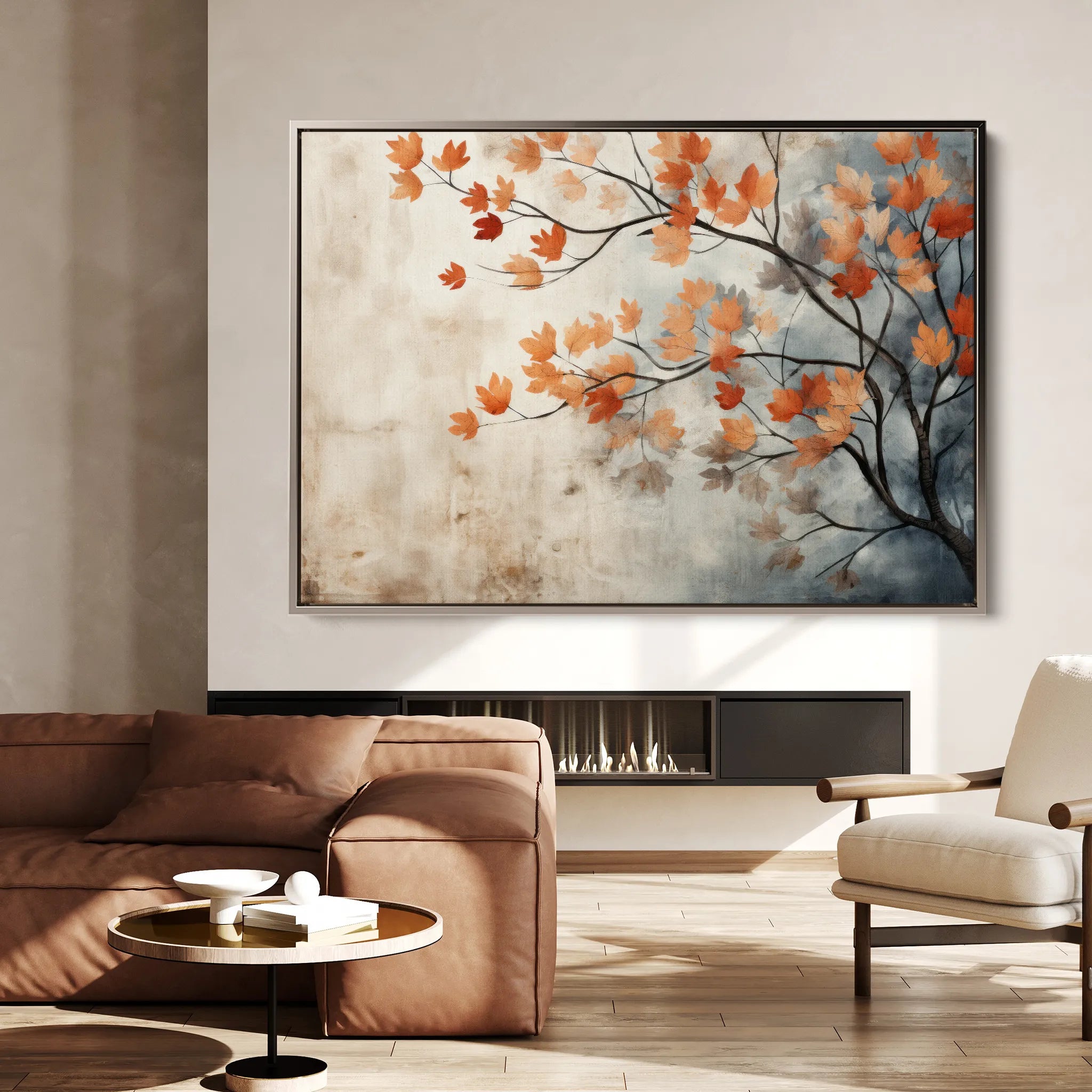 Floral 025 Canvas Art 18" x 24" / 45 x 60 cm / Black