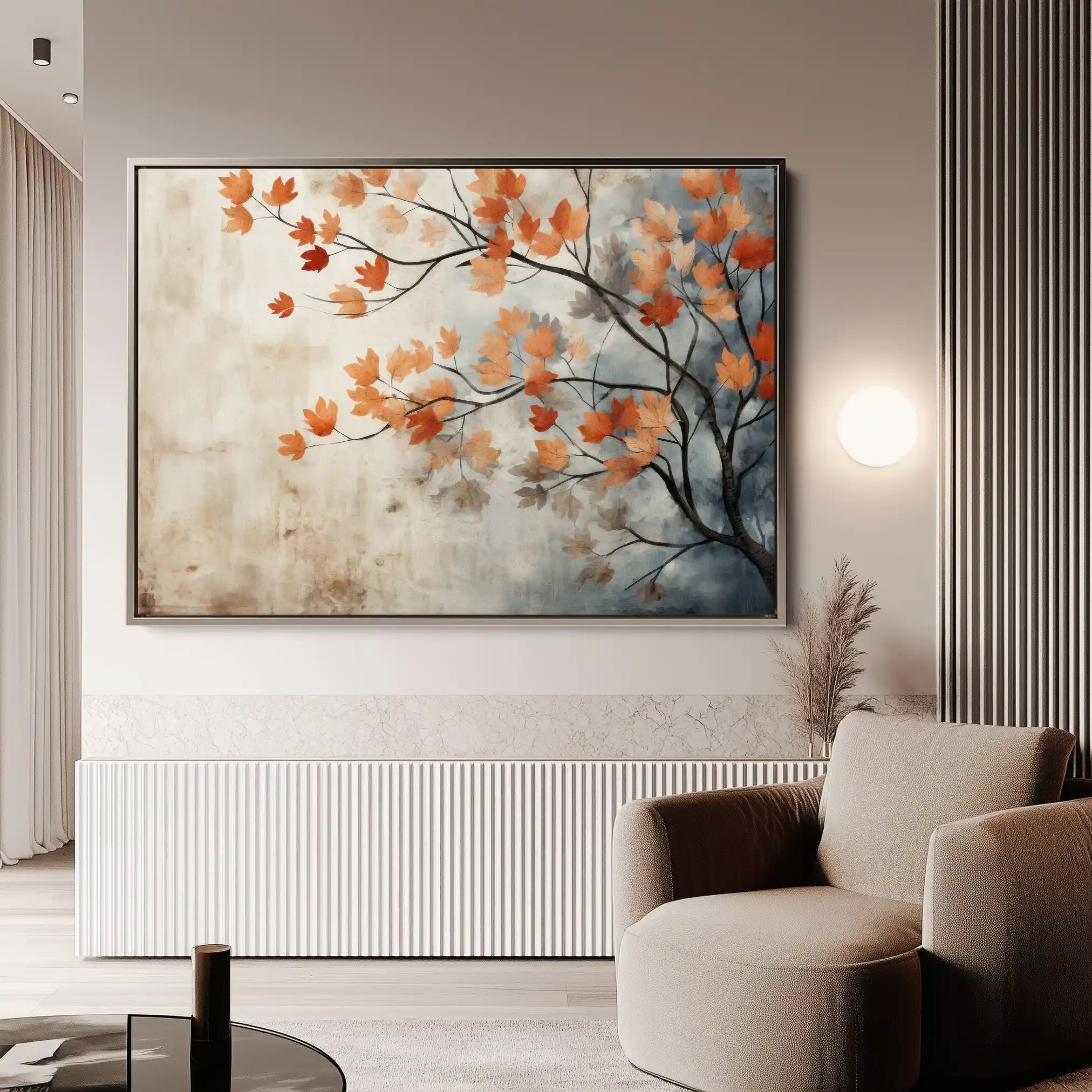 Floral 025 Canvas Art 60 x 40 cm / Black