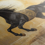 Horses 025 Canvas Art 18" x 24" / 45 x 60 cm / Black