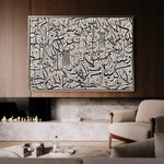 Islamic 025 Canvas Art 60 x 40 cm / Black