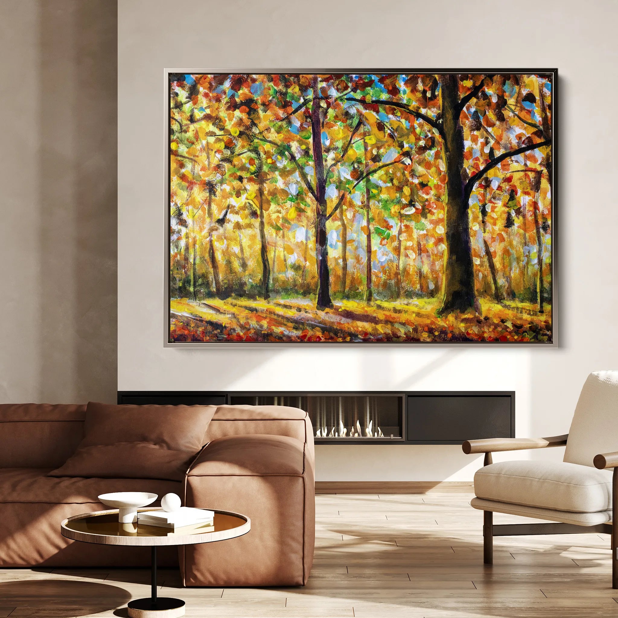 Landscape 025 Canvas Art 18" x 24" / 45 x 60 cm / Black