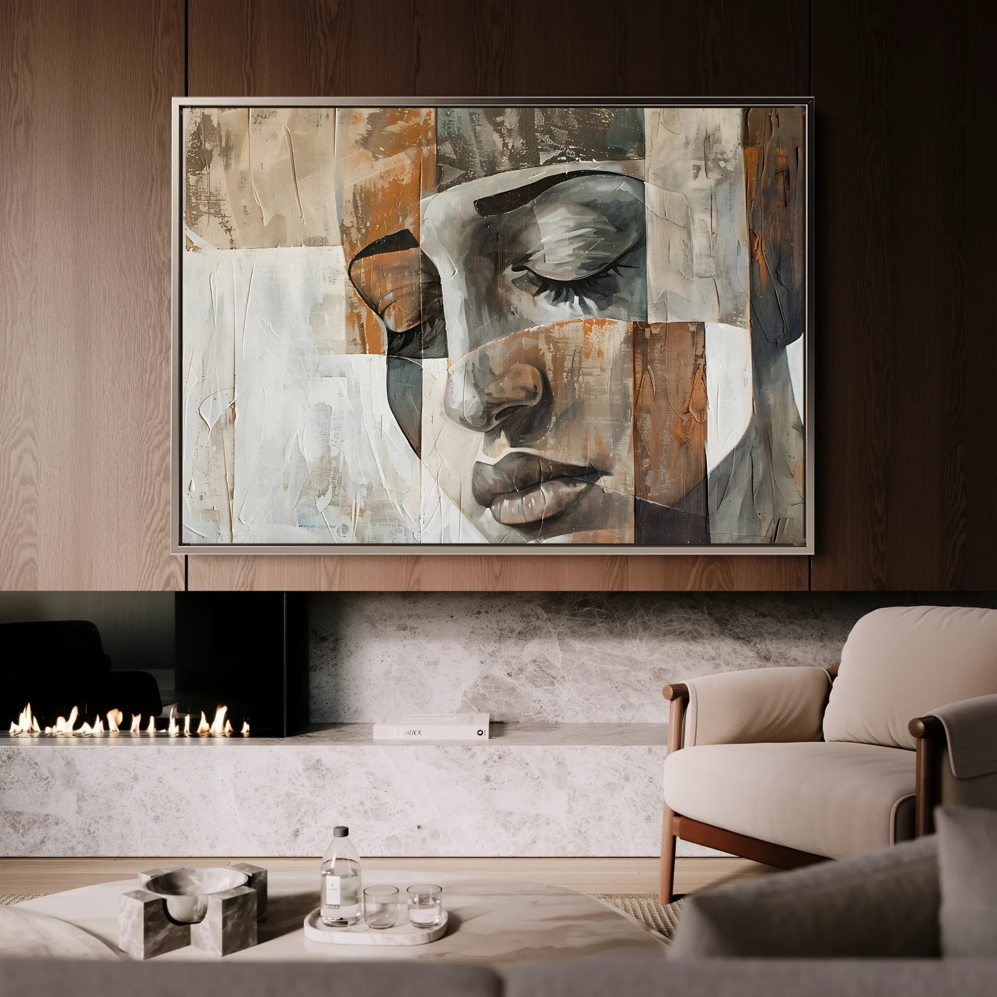 Portrait 025 Canvas Art 18" x 24" / 45 x 60 cm / Black