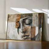 Portrait 025 Canvas Art 18" x 24" / 45 x 60 cm / Black