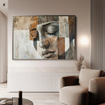 Portrait 025 Canvas Art 18" x 24" / 45 x 60 cm / Black