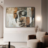 Portrait 025 Canvas Art 18" x 24" / 45 x 60 cm / Black