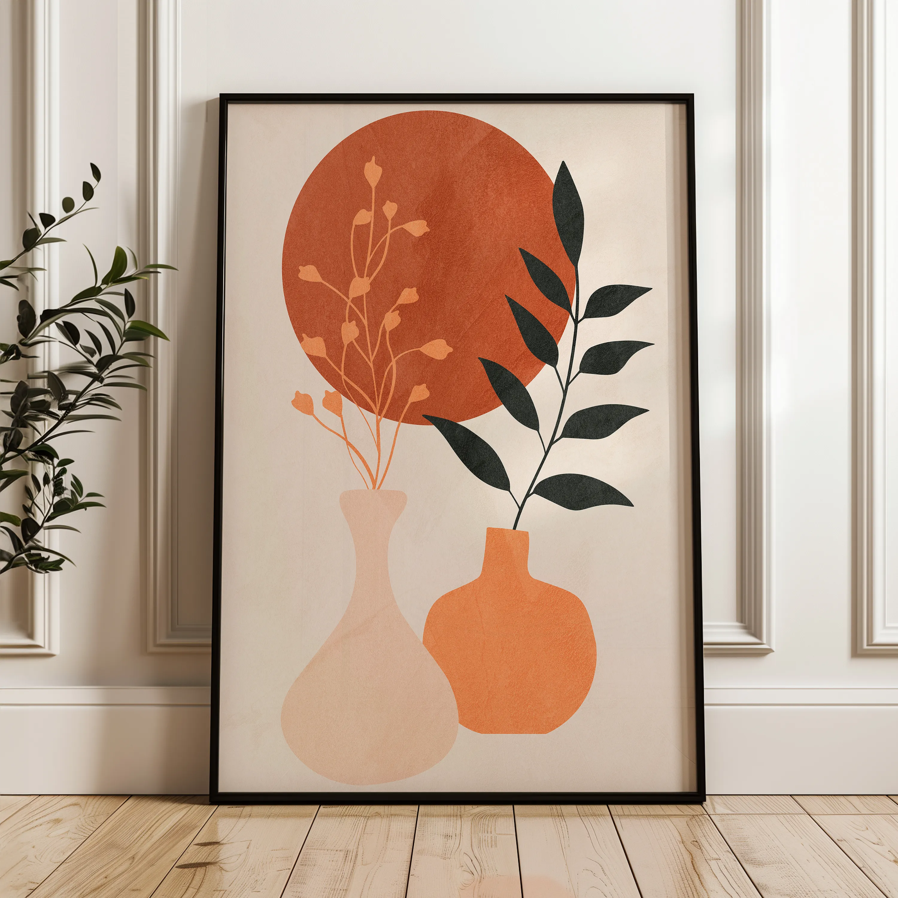Boho 026 Canvas Art 18" x 24" / 45 x 60 cm / Black