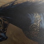 Horses 026 Canvas Art 18" x 24" / 45 x 60 cm / Black